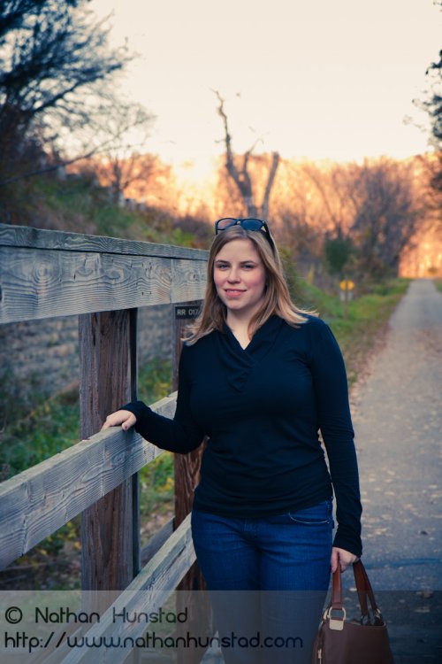 Julia Miller along a fence